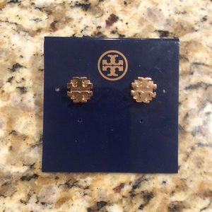 Authentic Tory Burch gold stud earrings